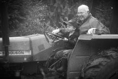 grandpa and grandson tractor